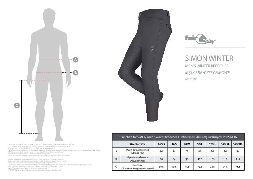 Fair Play Men's "Simon" Full Seat Winter Breeches - Fair Play - Equiluxe Tack