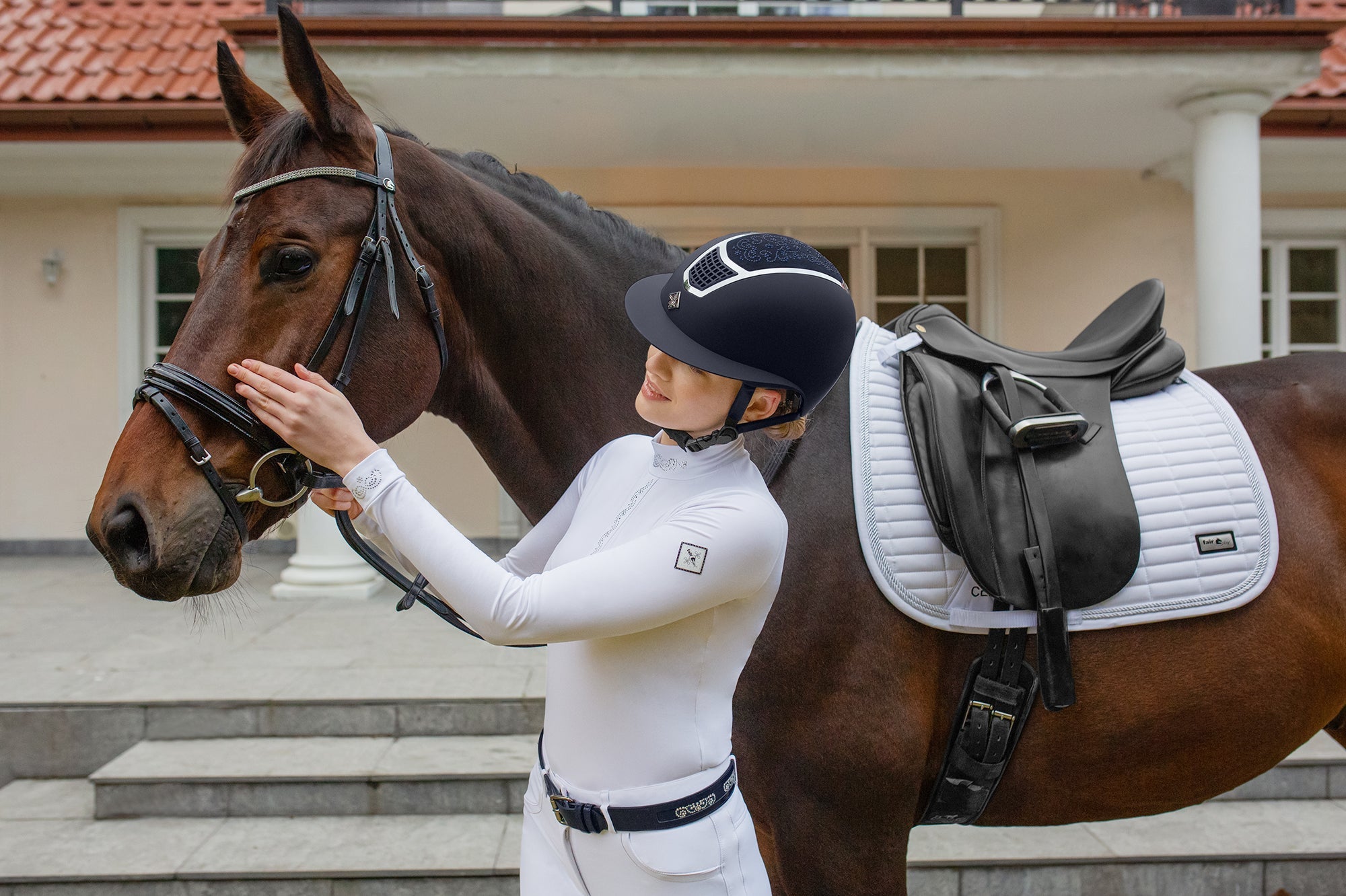 Fair Play "Meredith Chic" Crystal Long Sleeve Show Shirt - Fair Play - Equiluxe Tack