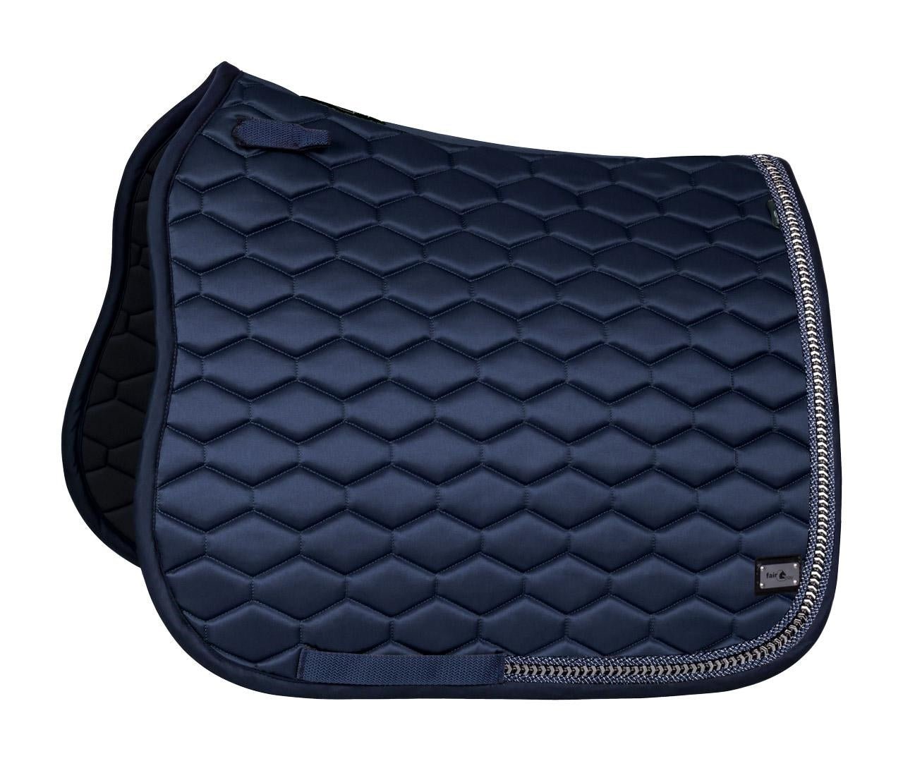 Fair Play Navy Blue "Hexagon Arrow" Jump & Dressage Saddle Pad - Fair Play - Equiluxe Tack