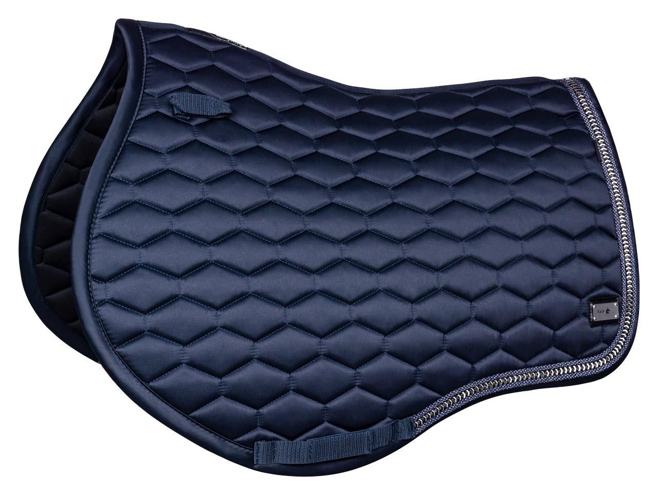 Fair Play Navy Blue "Hexagon Arrow" Jump & Dressage Saddle Pad - Fair Play - Equiluxe Tack