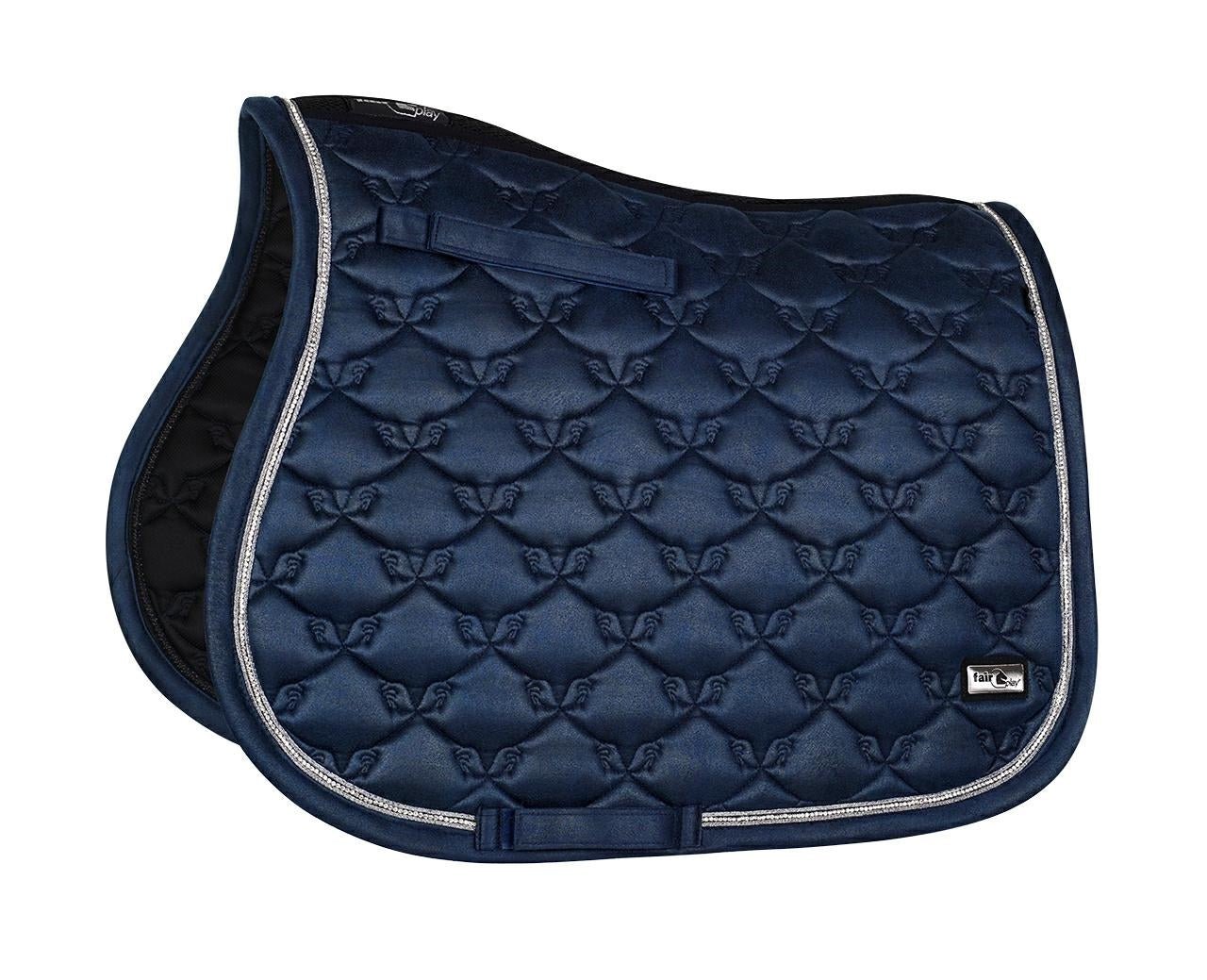 Fair Play Navy Blue Suede Saddle Pad - Dressage & Jump - Fair Play - Equiluxe Tack