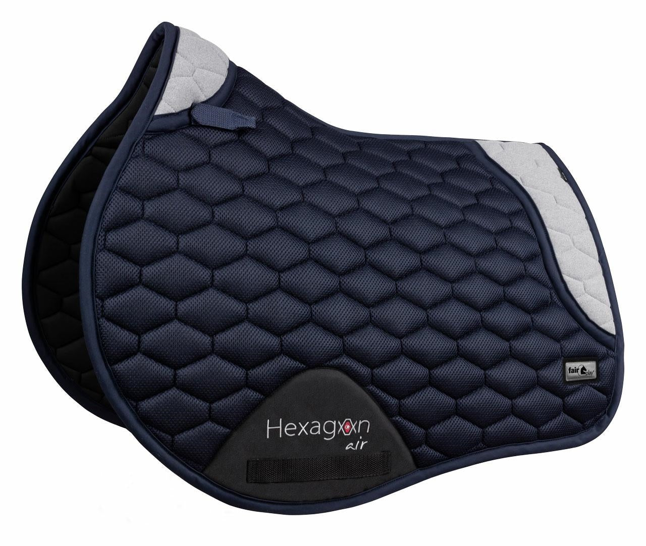 Fair Play Navy & Grey "Hexagon Air Mesh" Jump & Dressage Pad - Fair Play - Equiluxe Tack