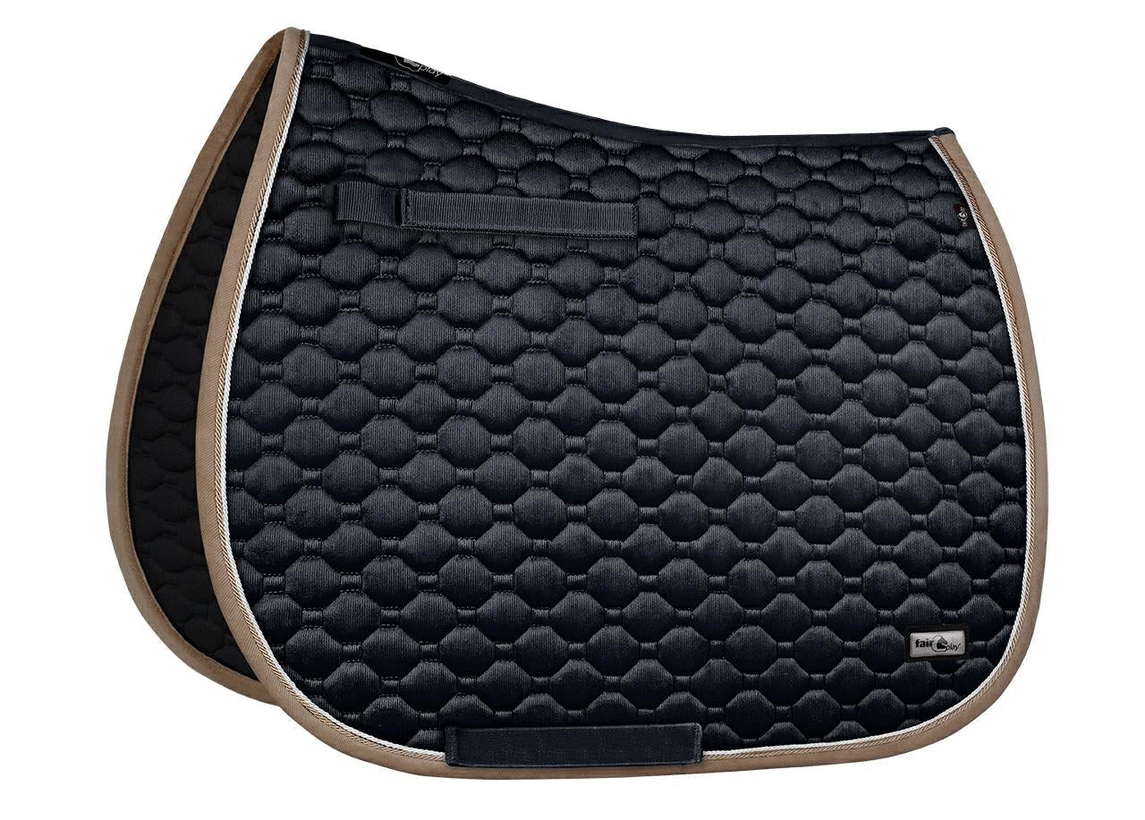 Fair Play "Onyx" Black & Taupe All Purpose Saddle Pad - Fair Play - Equiluxe Tack