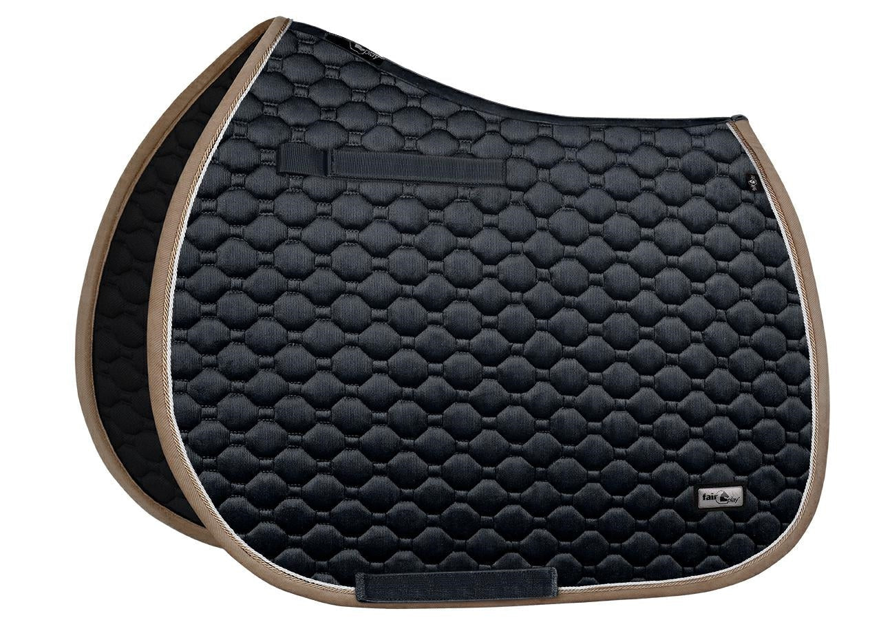 Fair Play "Onyx" Black & Taupe PONY Saddle Pad - Fair Play - Equiluxe Tack