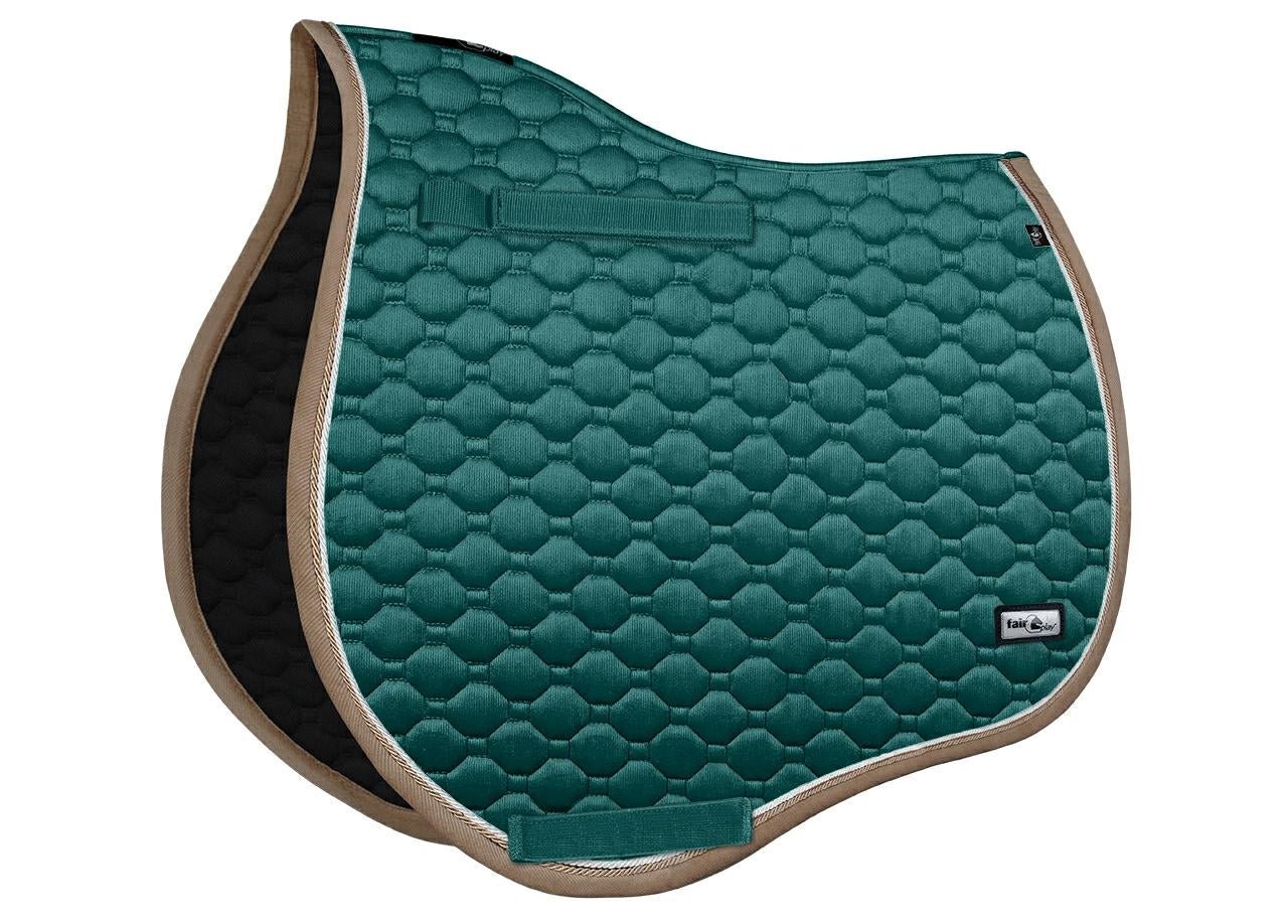 Fair Play "Onyx" Green & Taupe Close Contact Saddle Pad - Fair Play - Equiluxe Tack