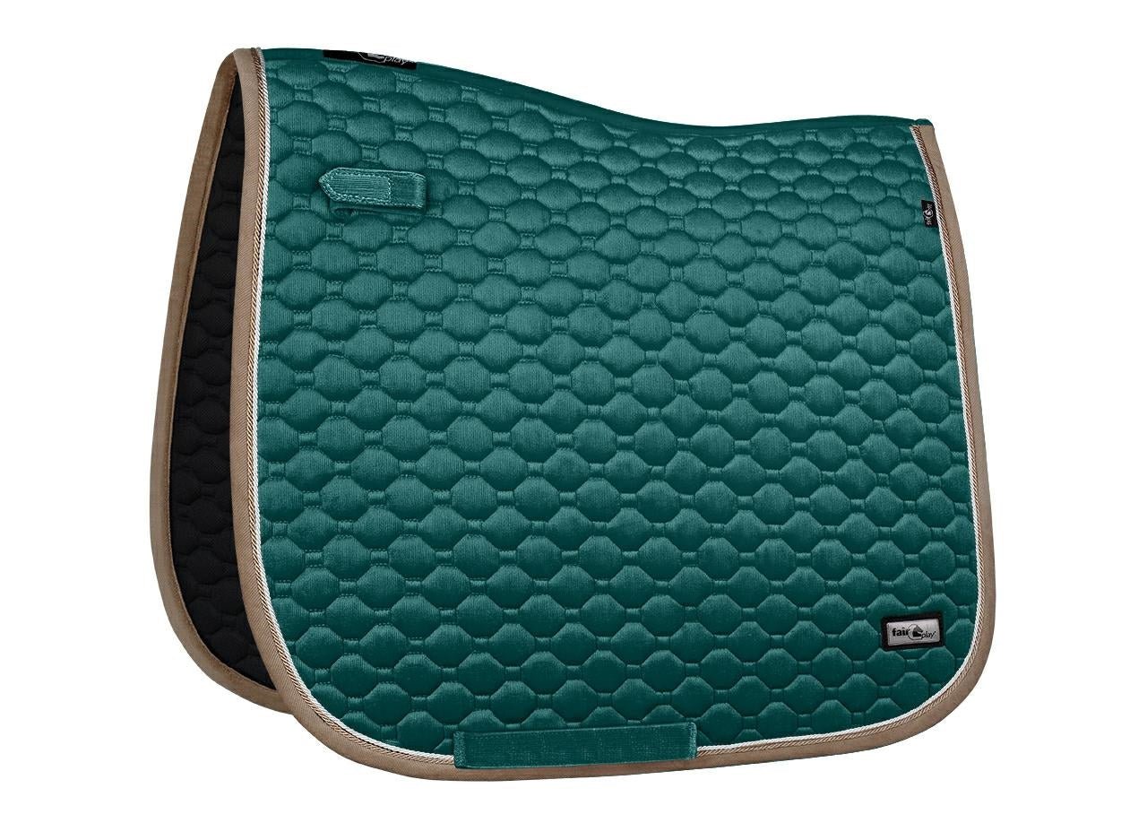 Fair Play "Onyx" Green & Taupe Dressage Saddle Pad - Fair Play - Equiluxe Tack