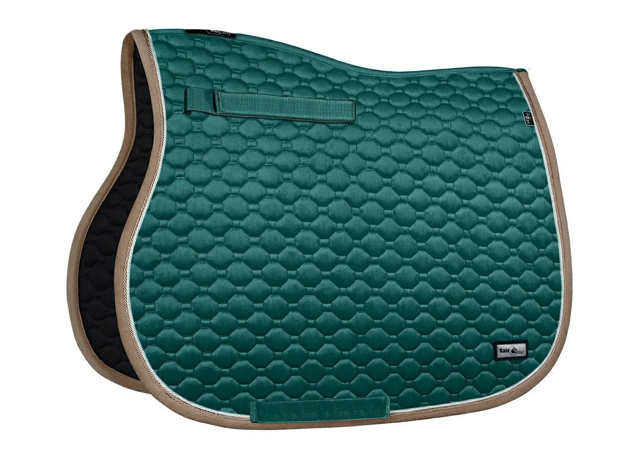 Fair Play "Onyx" Green & Taupe Jump Saddle Pad - Fair Play - Equiluxe Tack