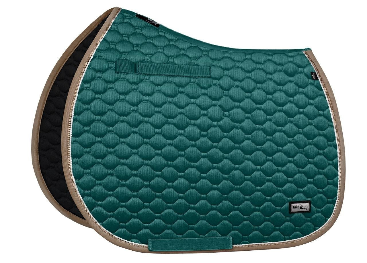 Fair Play "Onyx" Green & Taupe PONY Saddle Pad - Fair Play - Equiluxe Tack