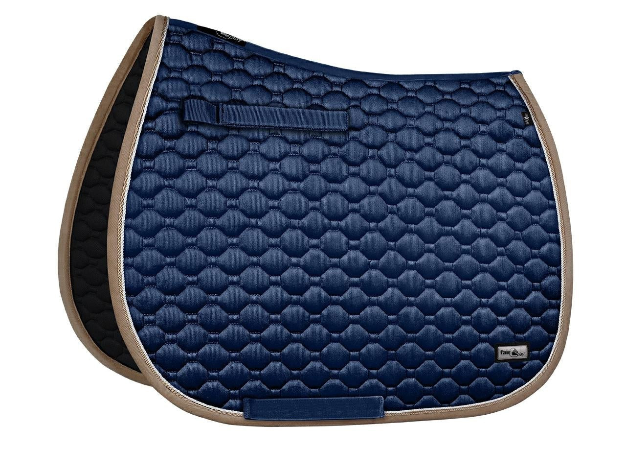 Fair Play "Onyx" Navy Blue & Taupe All Purpose Saddle Pad - Fair Play - Equiluxe Tack