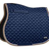 Fair Play "Onyx" Navy Blue & Taupe Jump Saddle Pad - Fair Play - Equiluxe Tack