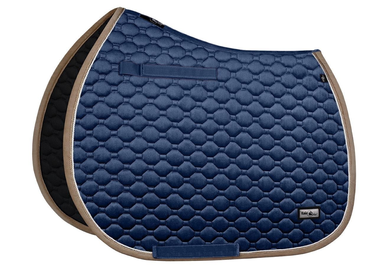 Fair Play "Onyx" Navy Blue & Taupe PONY Saddle Pad - Fair Play - Equiluxe Tack