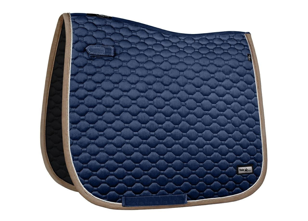 Fair Play "Onyx" Navy Blue & Taupe Saddle Pad - Fair Play - Equiluxe Tack