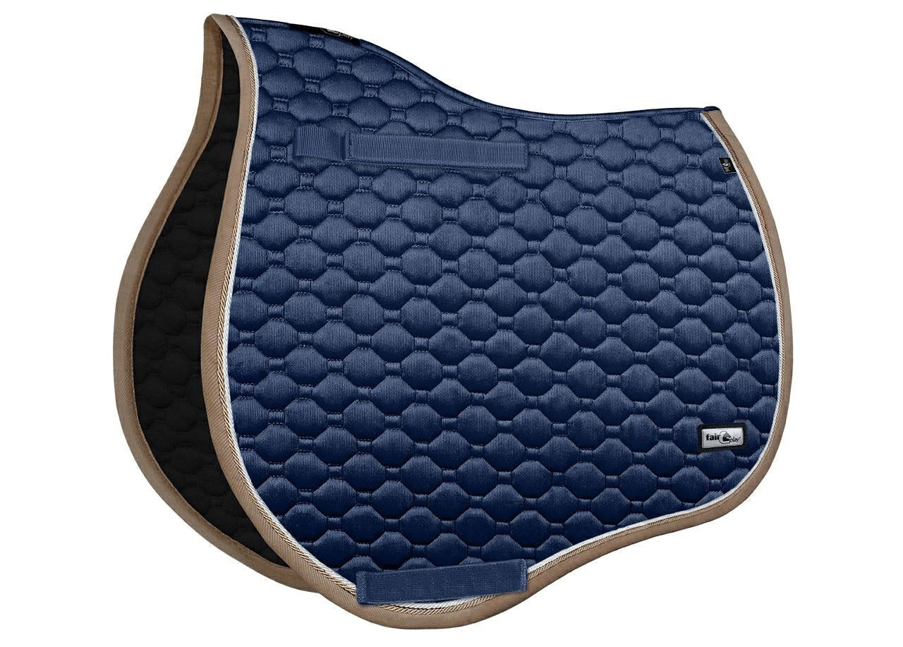 Fair Play "Onyx" Navy & Taupe Close Contact Saddle Pad - Fair Play - Equiluxe Tack