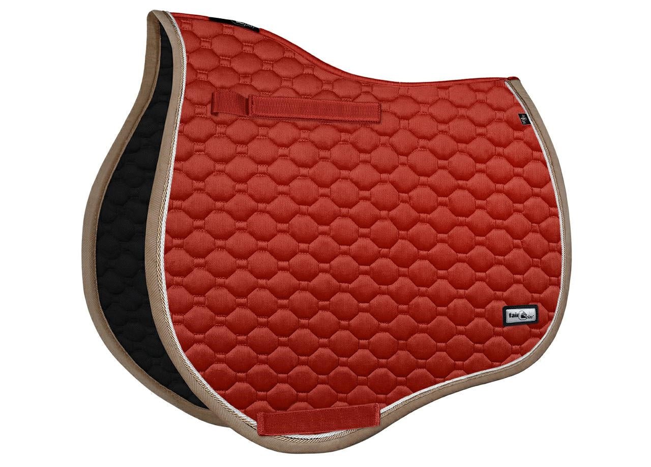 Fair Play "Onyx" Terra Red & Taupe Close Contact Saddle Pad - Fair Play - Equiluxe Tack