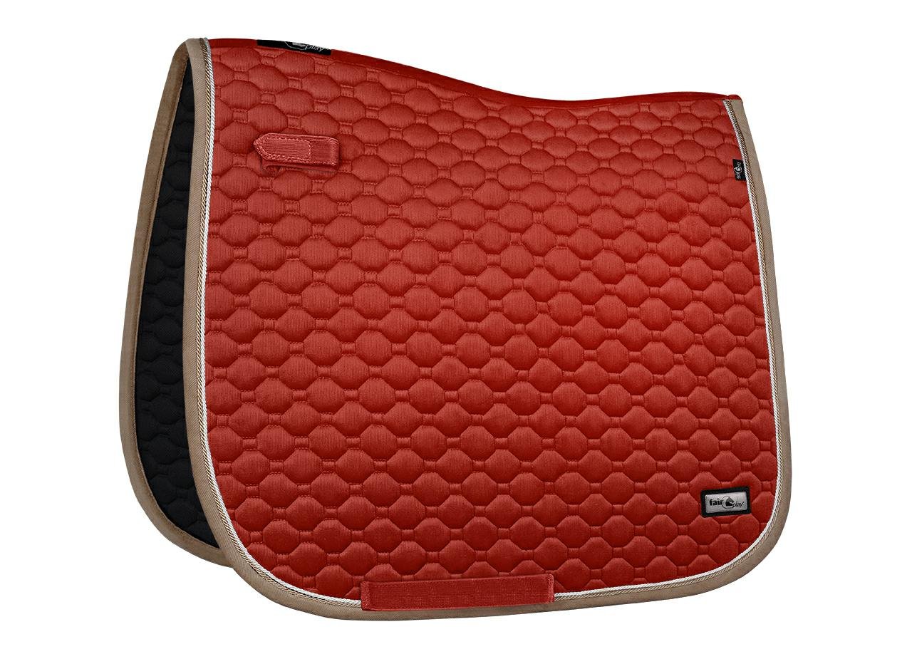 Fair Play "Onyx" Terra Red & Taupe Dressage Saddle Pad - Fair Play - Equiluxe Tack