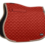 Fair Play "Onyx" Terra Red & Taupe Jump Saddle Pad - Fair Play - Equiluxe Tack