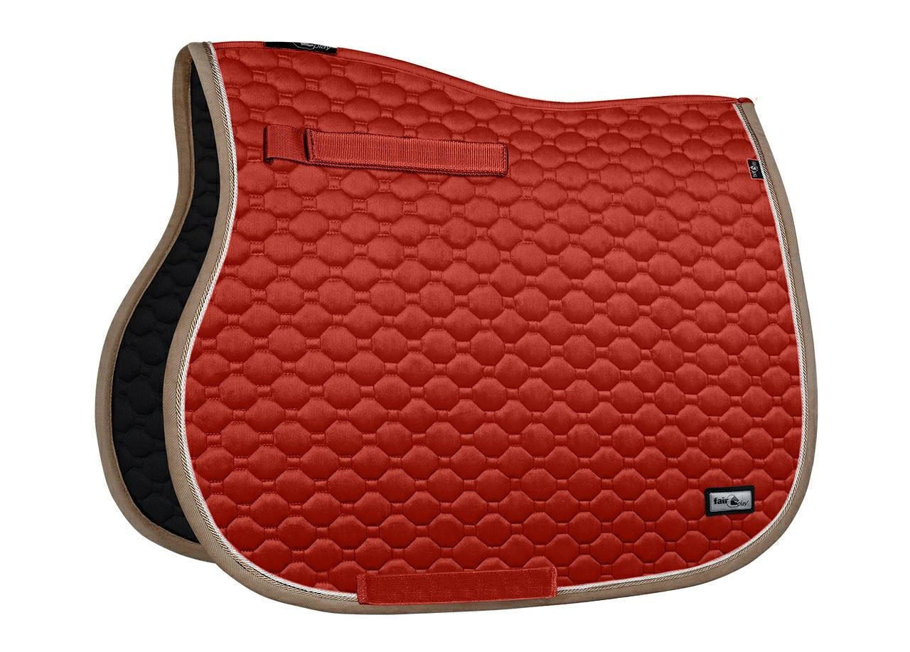 Fair Play "Onyx" Terra Red & Taupe Jump Saddle Pad - Fair Play - Equiluxe Tack