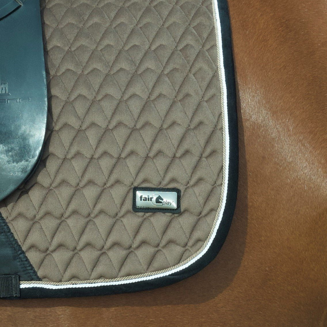 Fair Play "Oregon" Taupe Close Contact Saddle Pad - Fair Play - Equiluxe Tack