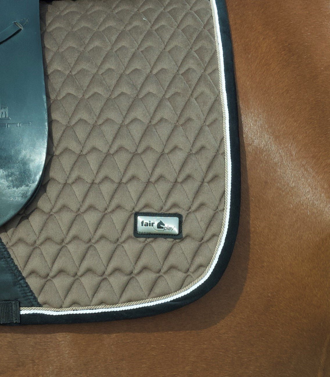 Fair Play "Oregon" Taupe Dressage Saddle Pad - Fair Play - Equiluxe Tack