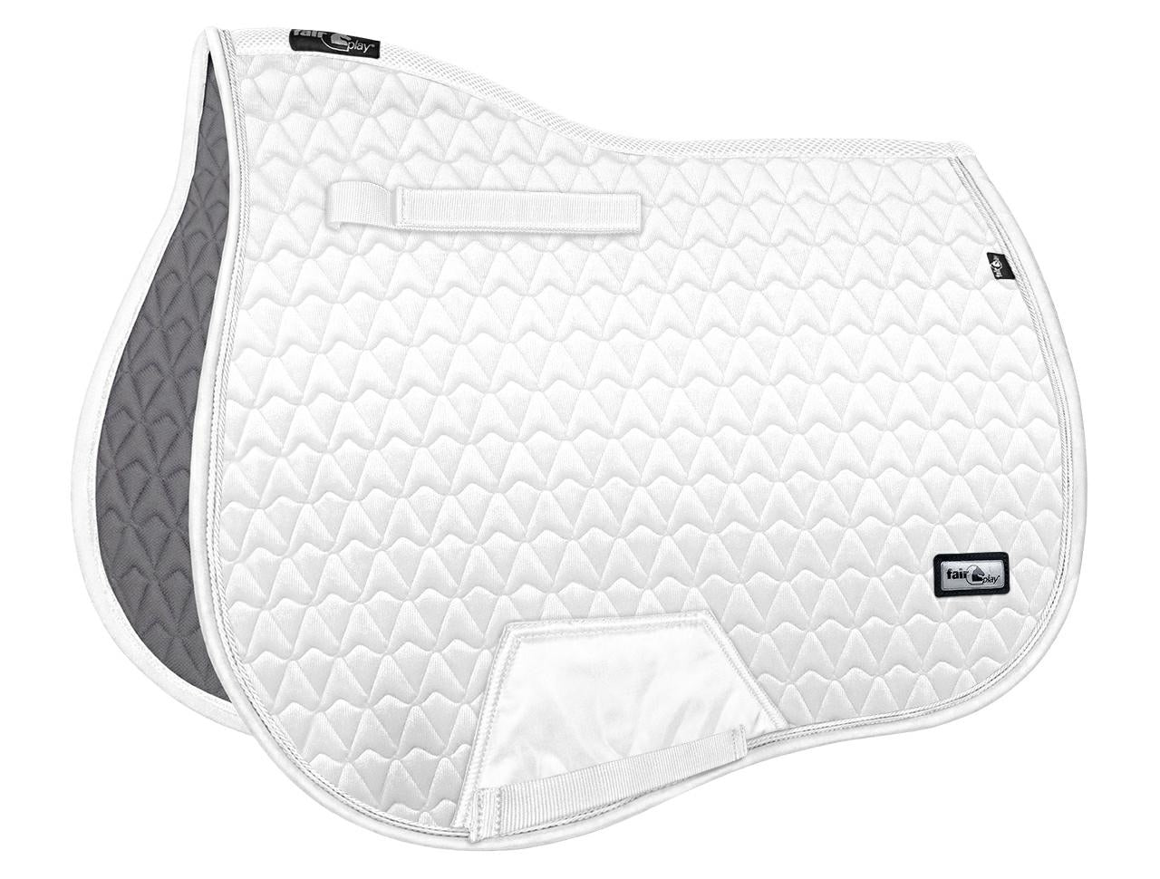 Fair Play "Oregon" White Close Contact Show Saddle Pad - Fair Play - Equiluxe Tack