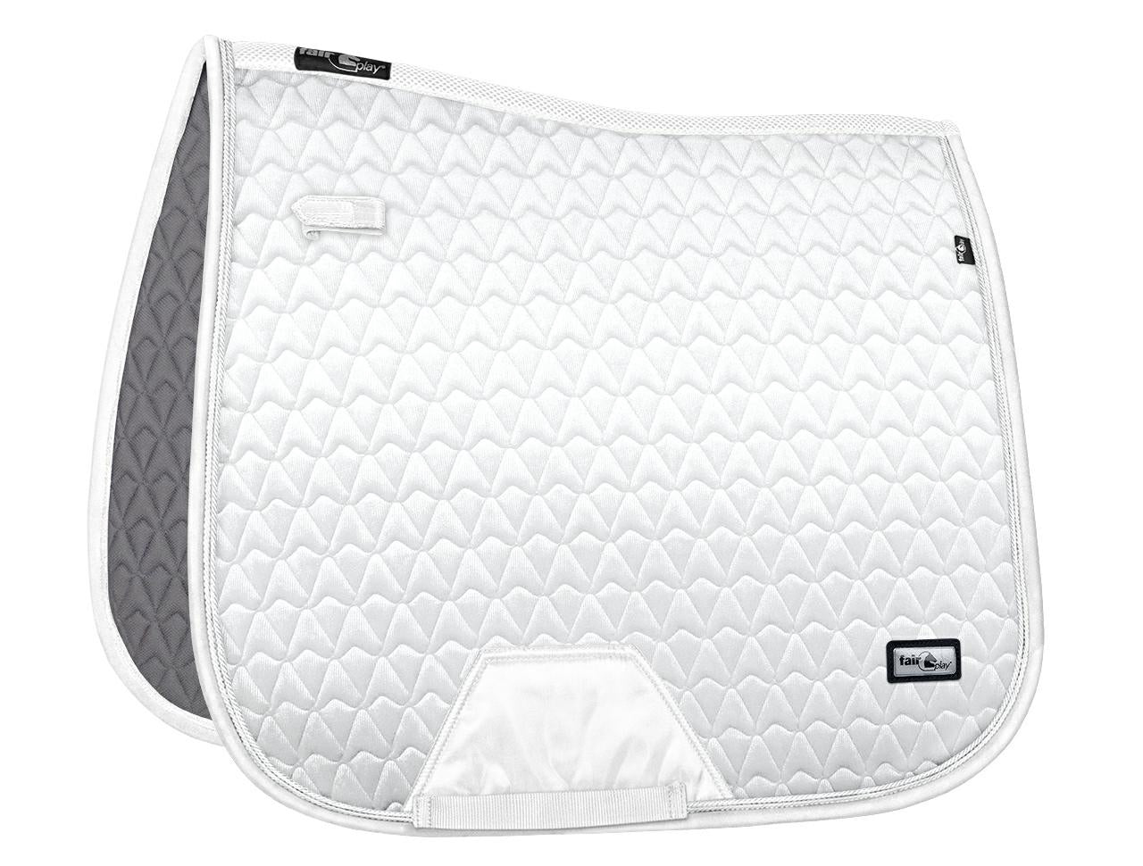 Fair Play "Oregon" White Dressage Show Saddle Pad - Fair Play - Equiluxe Tack