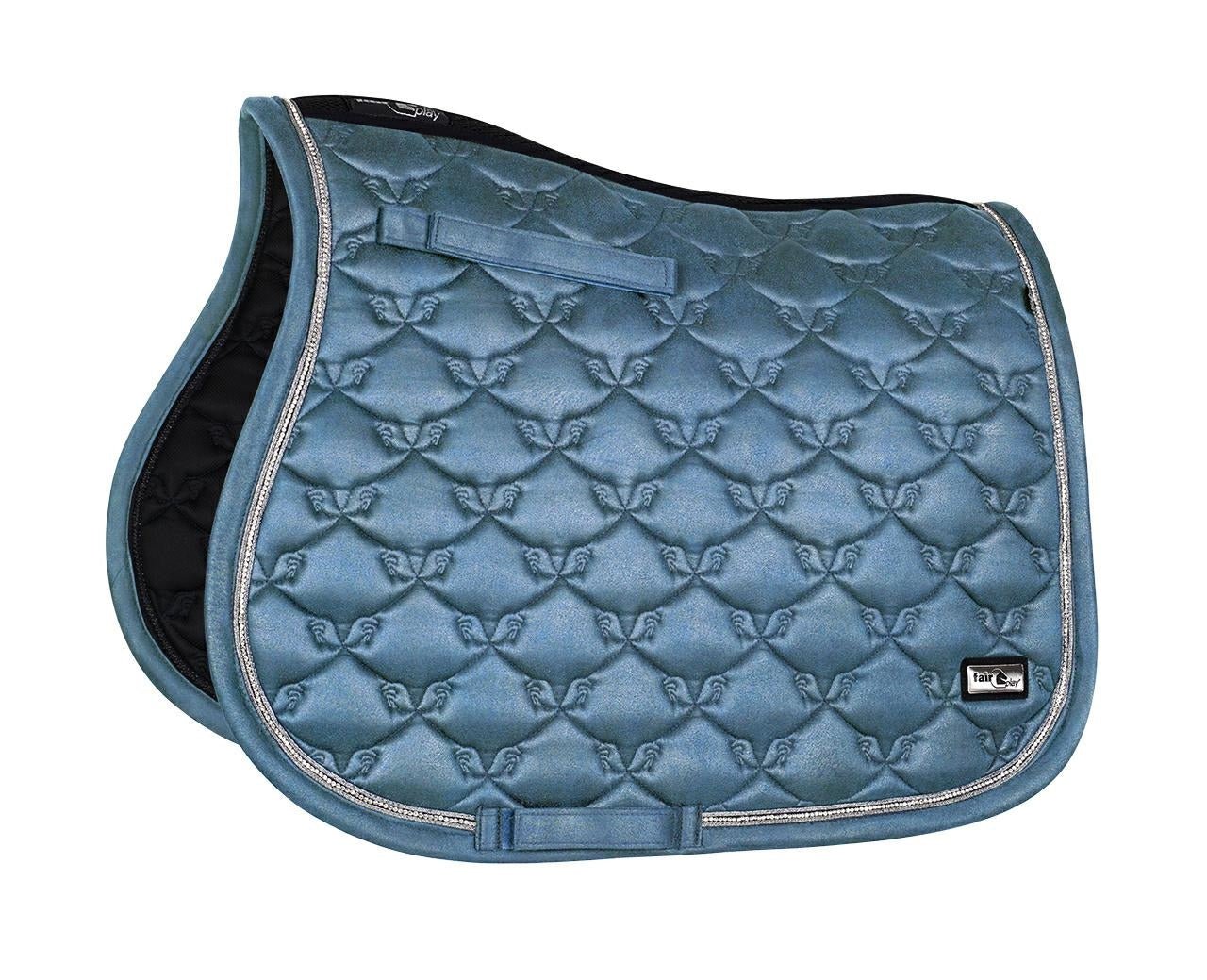 Fair Play Pastel Blue Suede Saddle Pad - Dressage & Jump - Fair Play - Equiluxe Tack