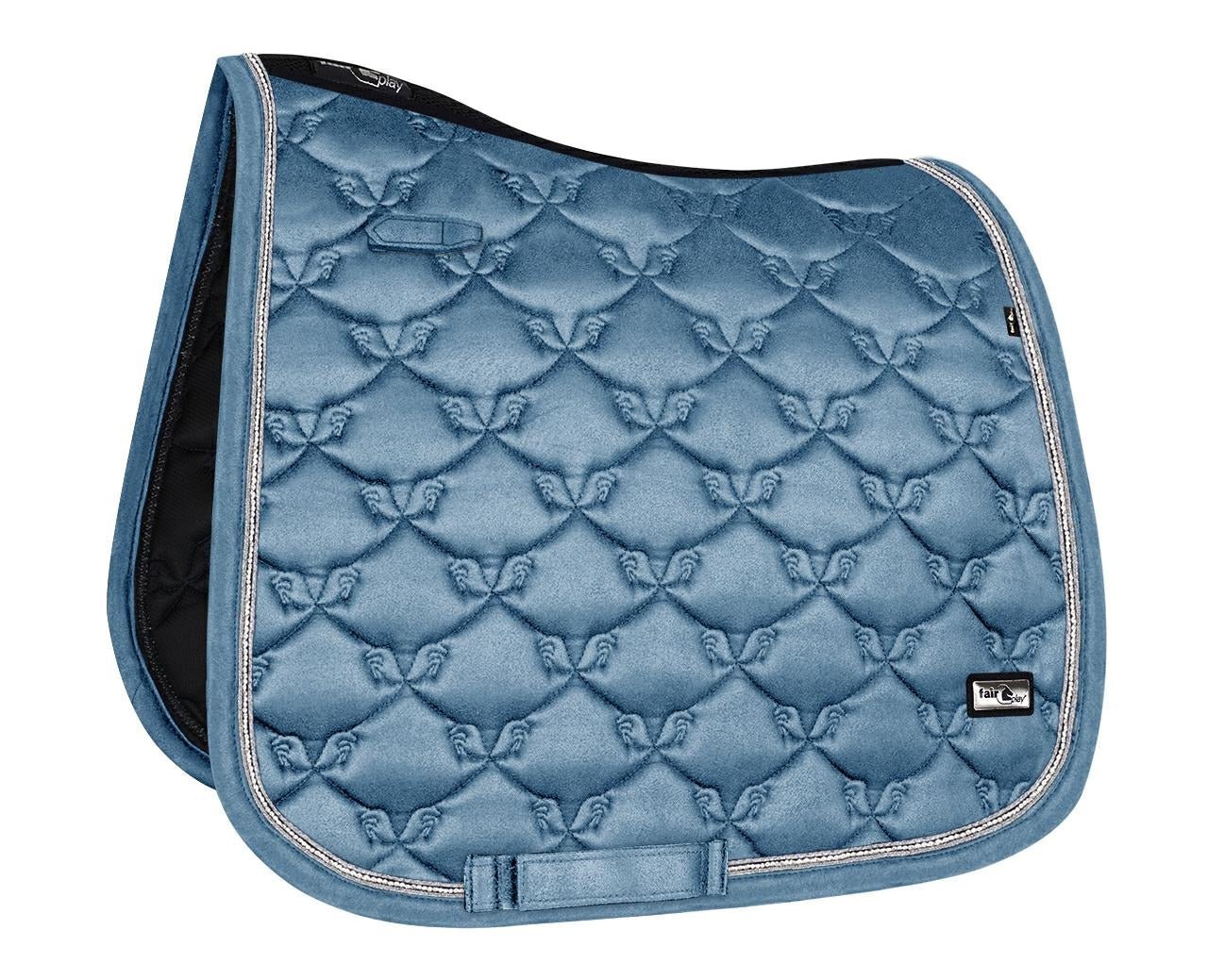 Fair Play Pastel Blue Suede Saddle Pad - Dressage & Jump - Fair Play - Equiluxe Tack