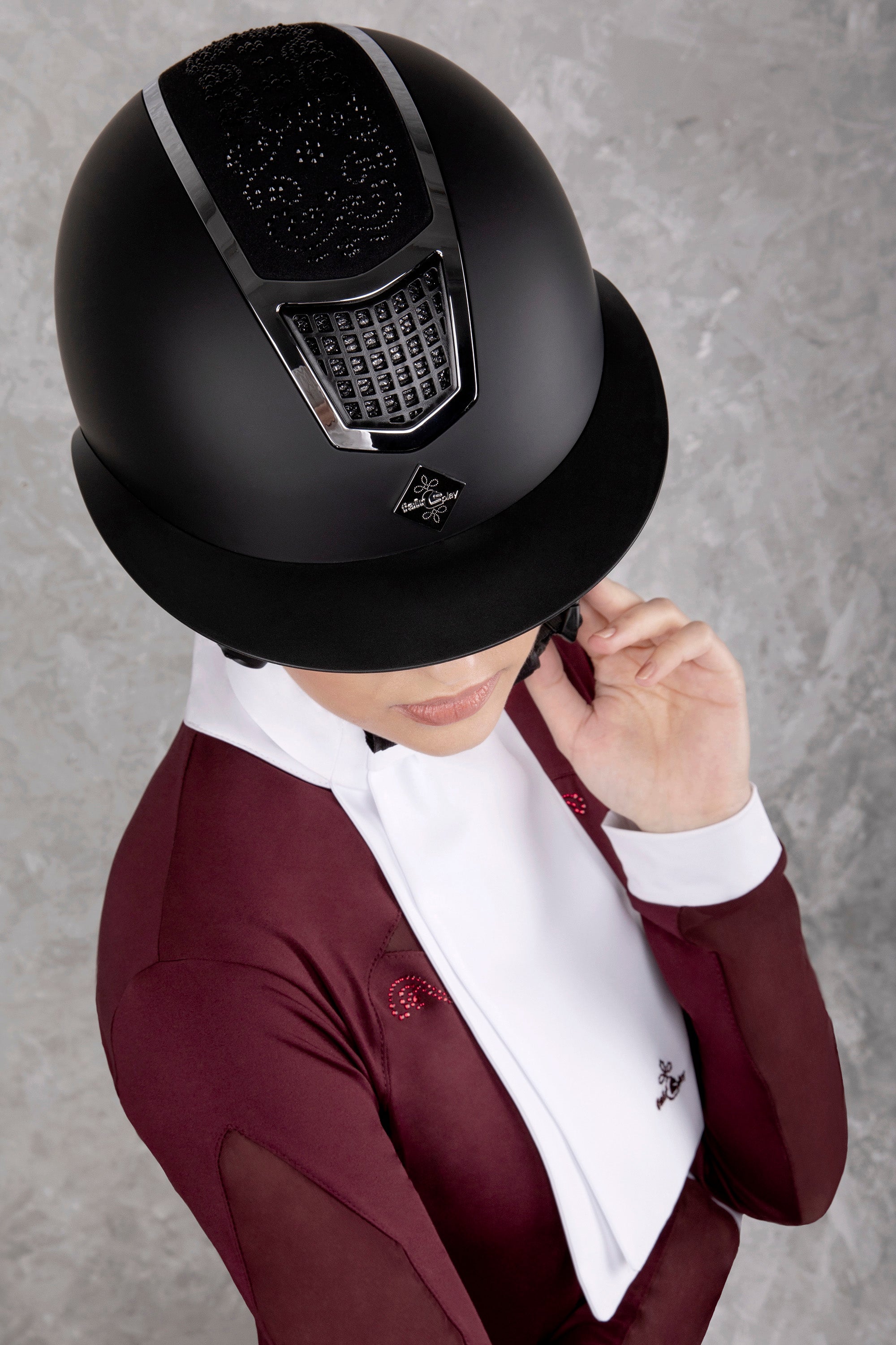 Fair Play "Quantinum Chic" Crystal Top Wide Brim Riding Helmet - Fair Play - Equiluxe Tack