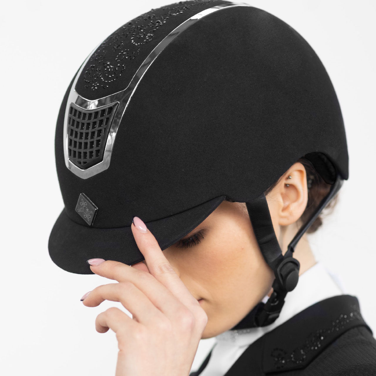 Fair Play "Quantinum Chic" Suede Riding Helmet - Fair Play - Equiluxe Tack