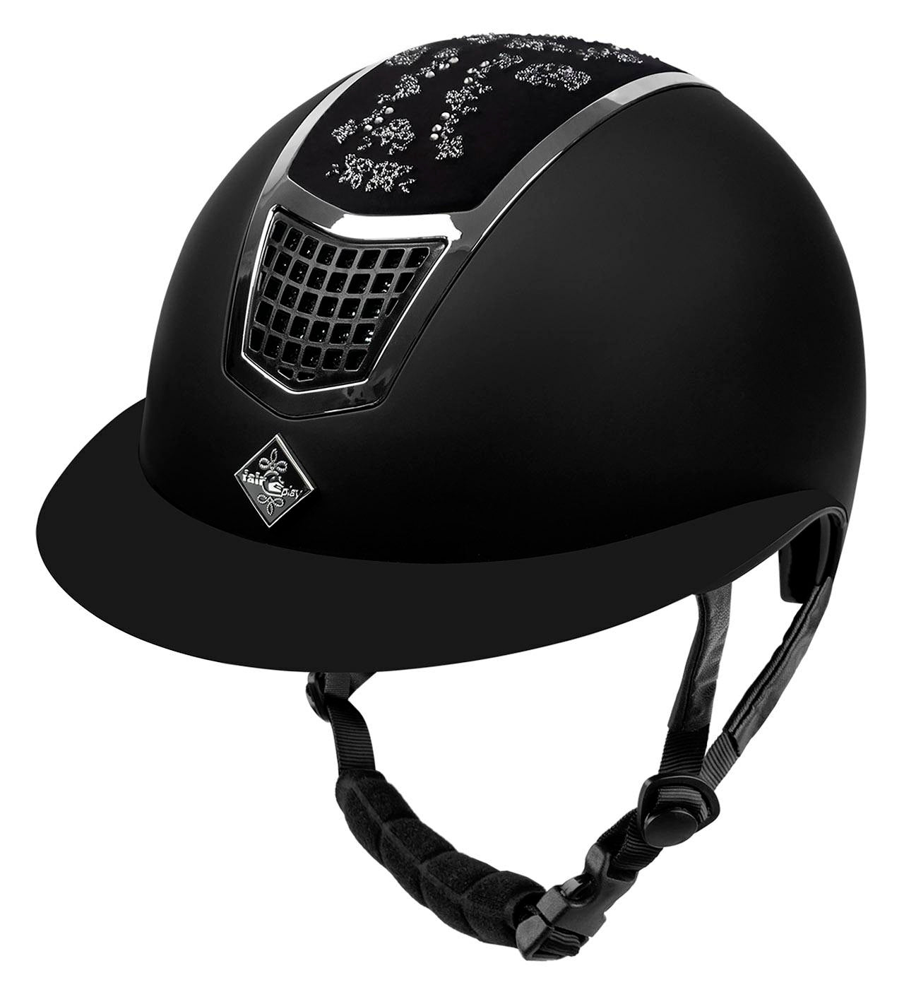 Fair Play "Quantinum" Fleur Floral Crystal Riding Helmet - Fair Play - Equiluxe Tack