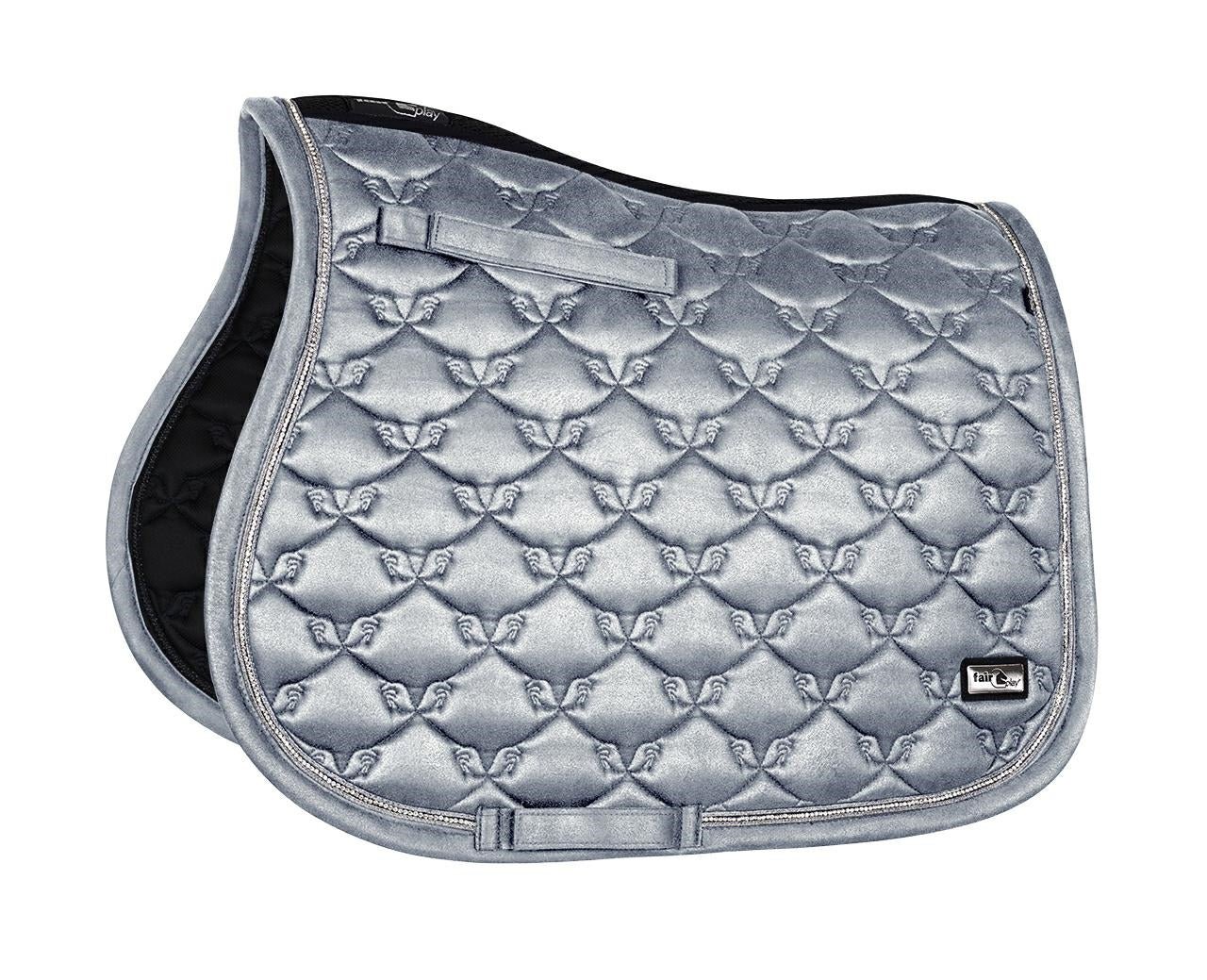 Fair Play Silver Suede Saddle Pad - Dressage & Jump - Fair Play - Equiluxe Tack