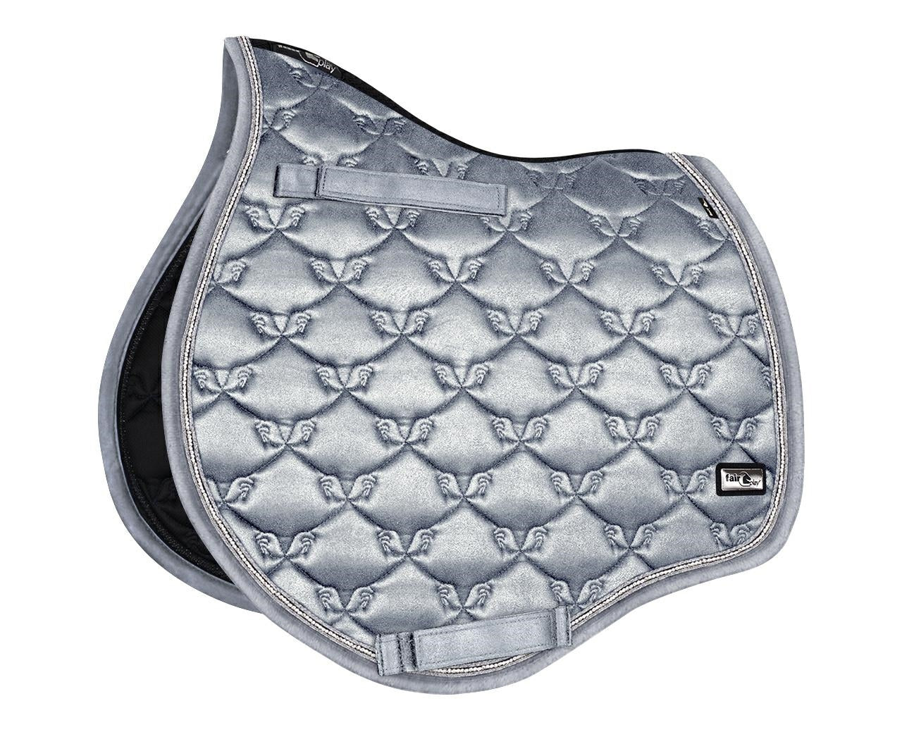 Fair Play Silver Suede Saddle Pad - Dressage & Jump - Fair Play - Equiluxe Tack