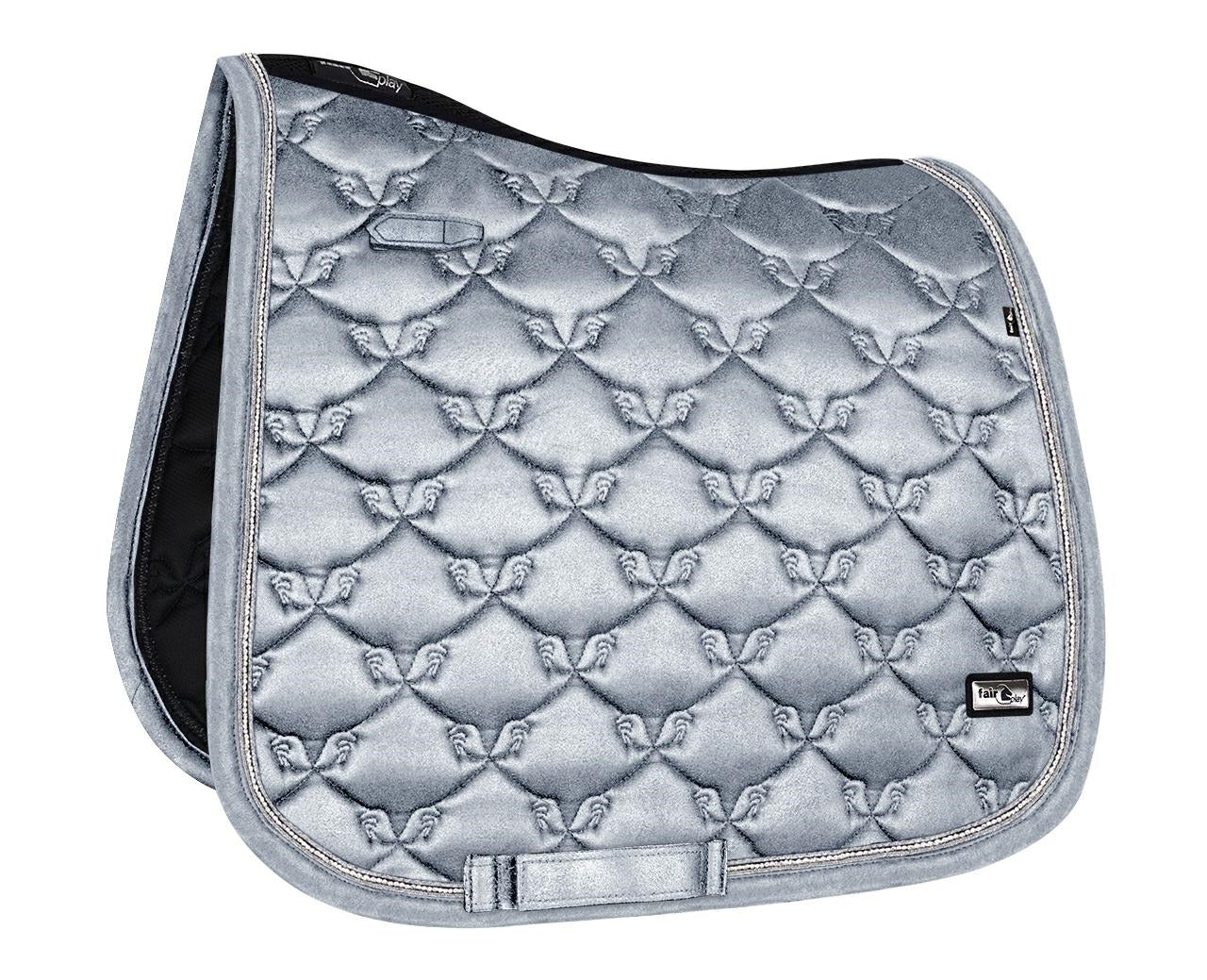 Fair Play Silver Suede Saddle Pad - Dressage & Jump - Fair Play - Equiluxe Tack