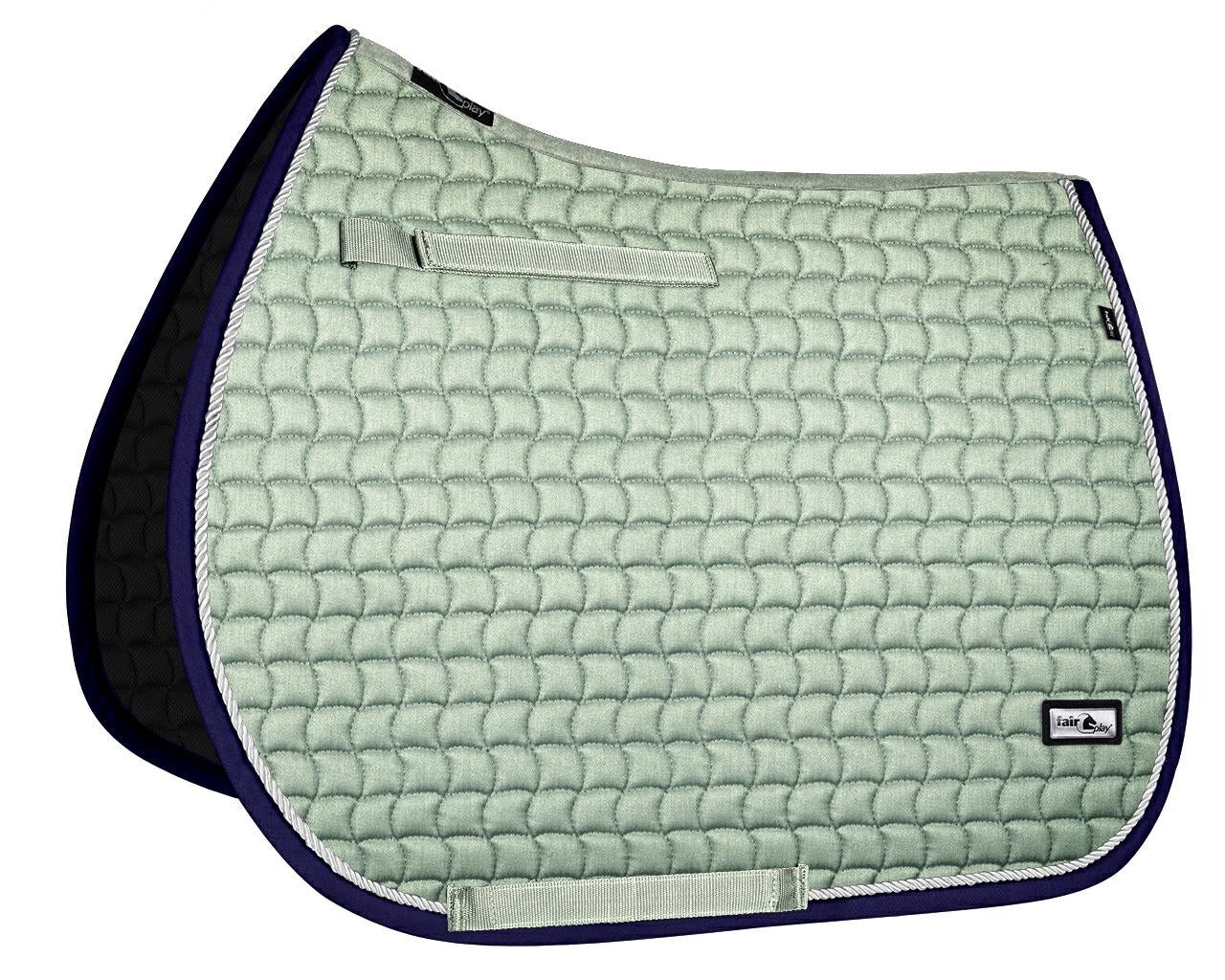 Fair Play "Sirius" Mint & Navy Saddle Pad - Jump, Close Contact & Dressage - Fair Play - Equiluxe Tack