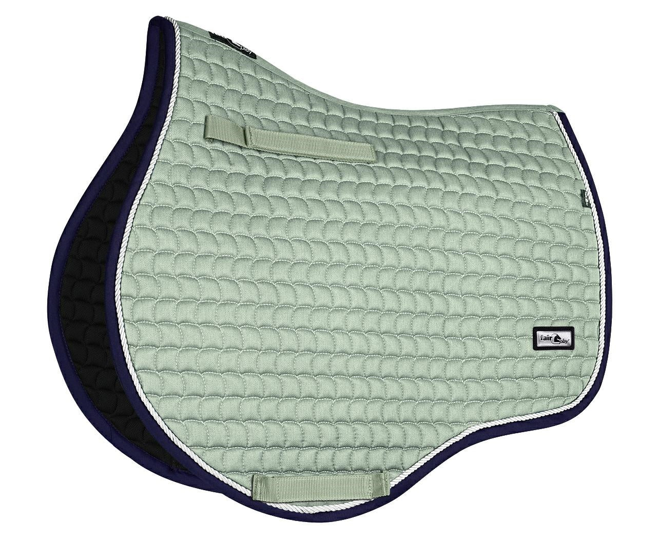 Fair Play "Sirius" Mint & Navy Saddle Pad - Jump, Close Contact & Dressage - Fair Play - Equiluxe Tack