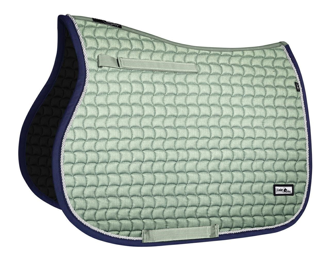 Fair Play "Sirius" Mint & Navy Saddle Pad - Jump, Close Contact & Dressage - Fair Play - Equiluxe Tack