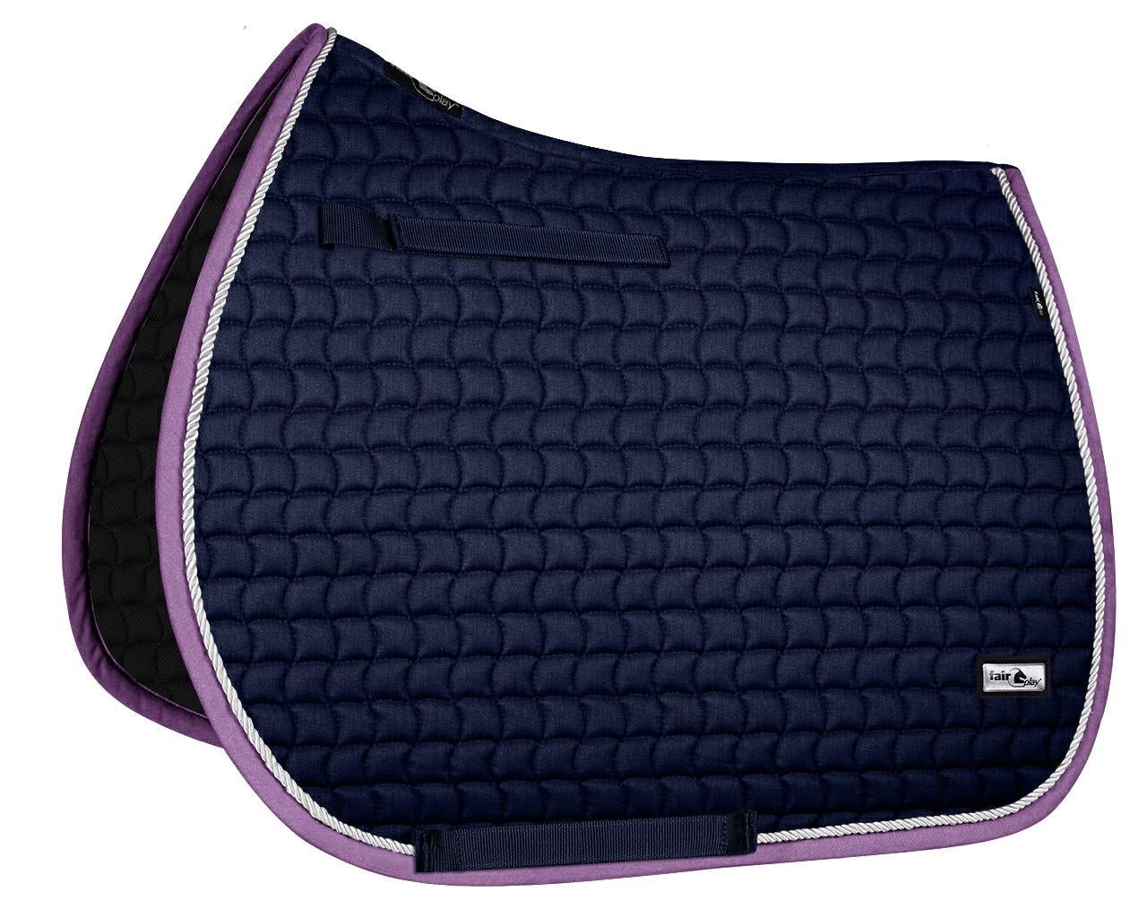 Fair Play "Sirius" Navy & Purple Saddle Pad - Jump, Close Contact & Dressage - Fair Play - Equiluxe Tack