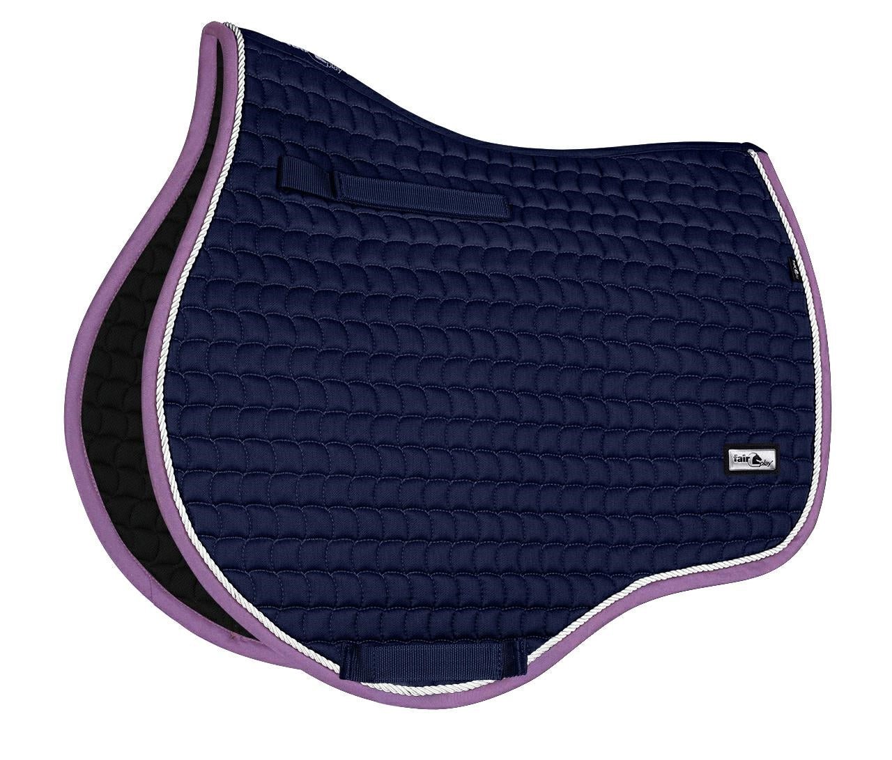 Fair Play "Sirius" Navy & Purple Saddle Pad - Jump, Close Contact & Dressage - Fair Play - Equiluxe Tack