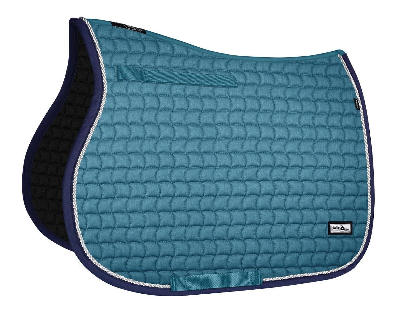 Fair Play "Sirius" Teal & Navy Saddle Pad - Jump, Close Contact & Dressage - Fair Play - Equiluxe Tack