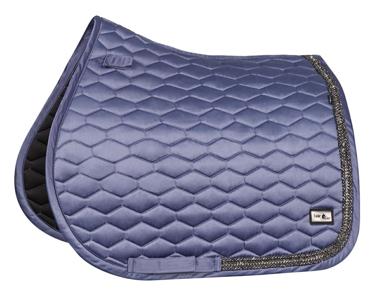 Fair Play Steel Blue "Hexagon Arrow" Jump & Dressage Saddle Pad - Fair Play - Equiluxe Tack