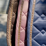 Fair Play Steel Blue Rose Gold "Azuryt Ceramic" Jump & Dressage Saddle Pad - Fair Play - Equiluxe Tack