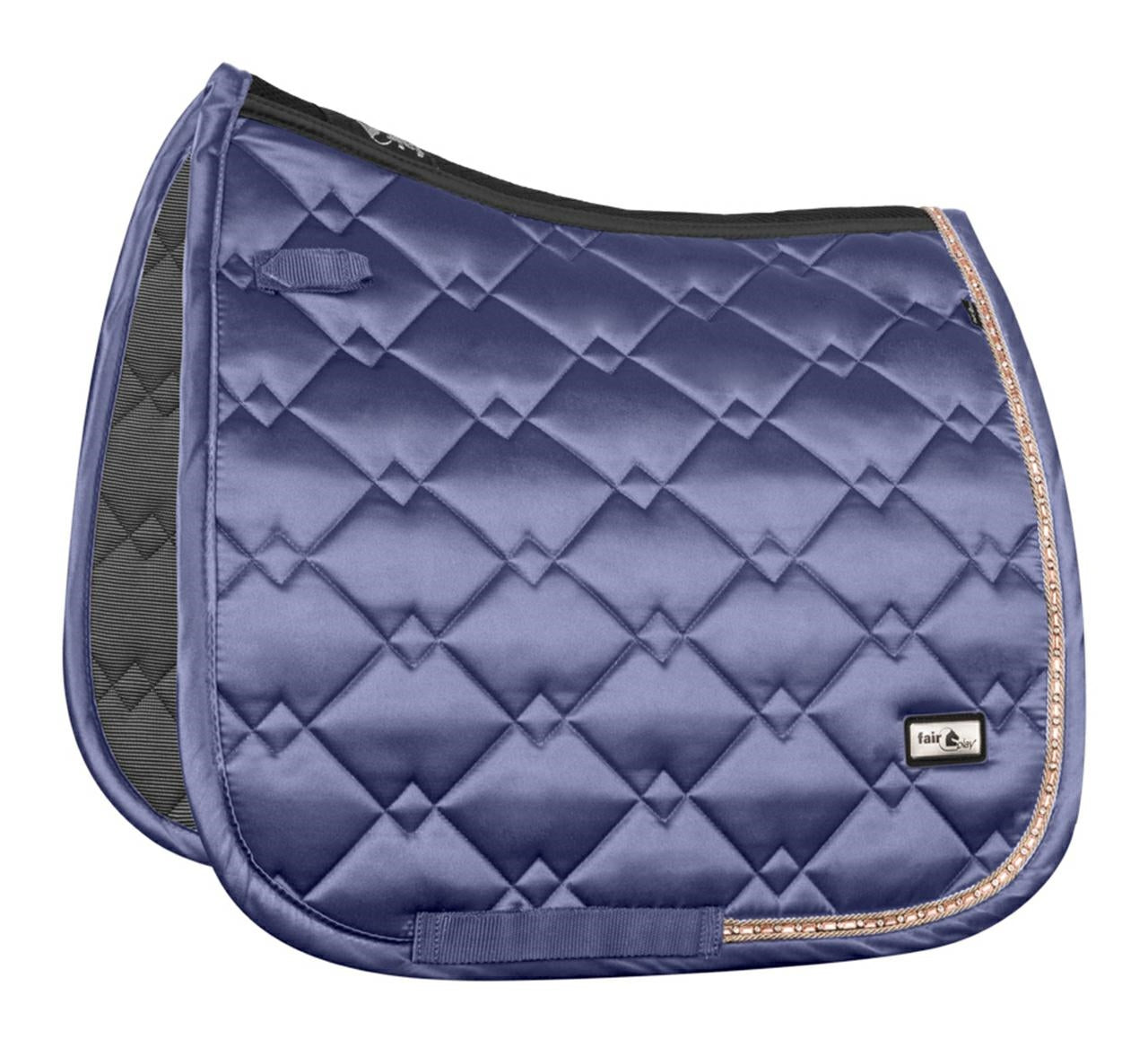 Fair Play Steel Blue Rose Gold "Azuryt Ceramic" Jump & Dressage Saddle Pad - Fair Play - Equiluxe Tack