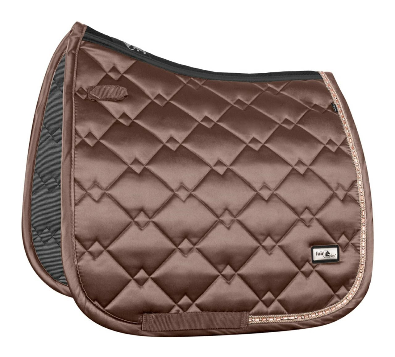 Fair Play Taupe Rose Gold "Azuryt Ceramic" Jump & Dressage Saddle Pad - Fair Play - Equiluxe Tack