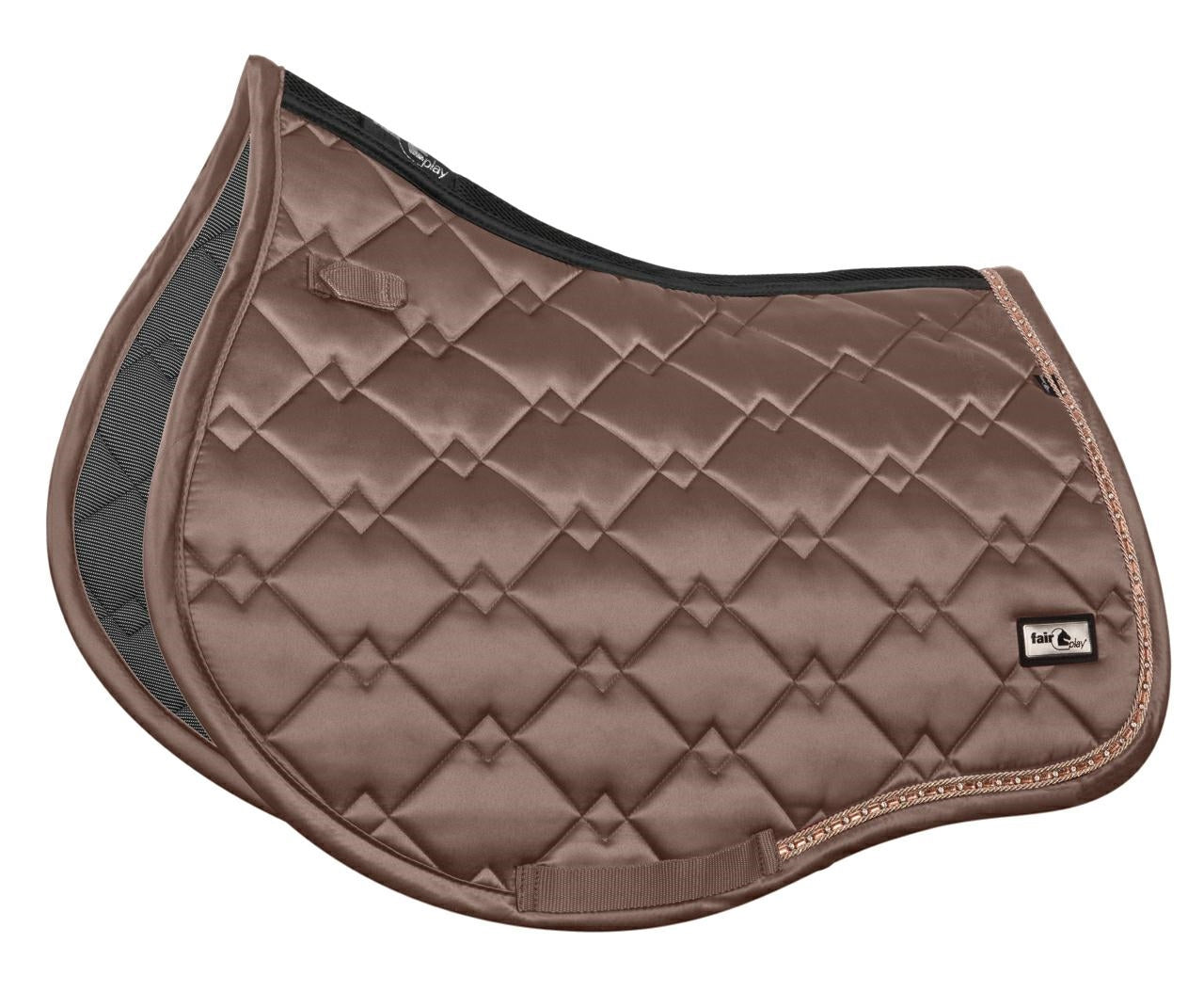 Fair Play Taupe Rose Gold "Azuryt Ceramic" Jump & Dressage Saddle Pad - Fair Play - Equiluxe Tack