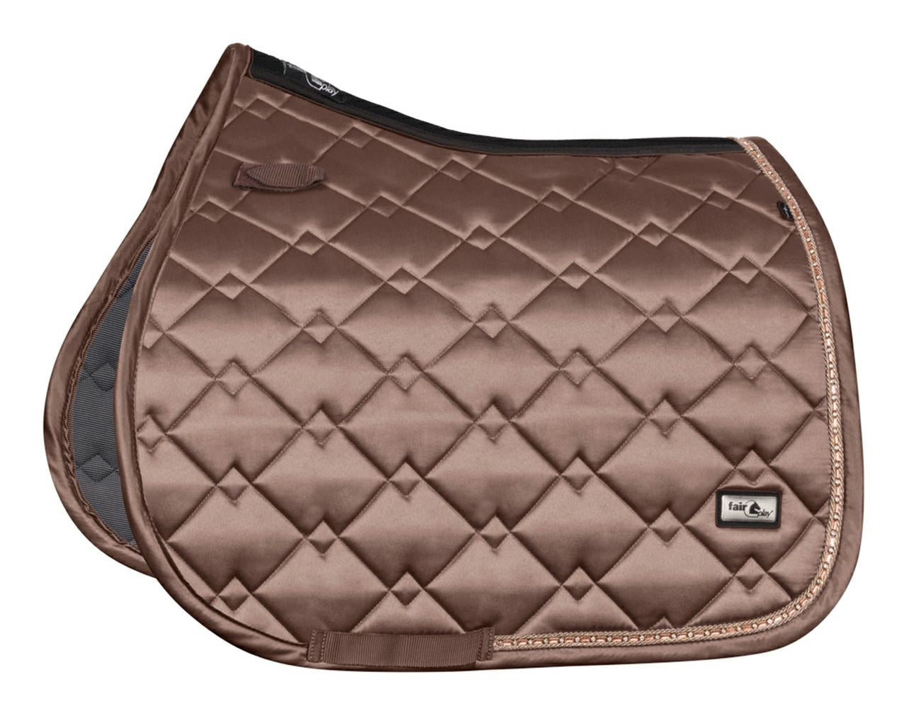 Fair Play Taupe Rose Gold "Azuryt Ceramic" Jump & Dressage Saddle Pad - Fair Play - Equiluxe Tack