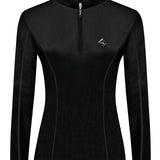 Fair Play "Velora" Black Mock Turtleneck Riding Shirt - Fair Play - Equiluxe Tack