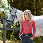 Fair Play "Velora" Terra Red Mock Turtleneck Riding Shirt - Fair Play - Equiluxe Tack