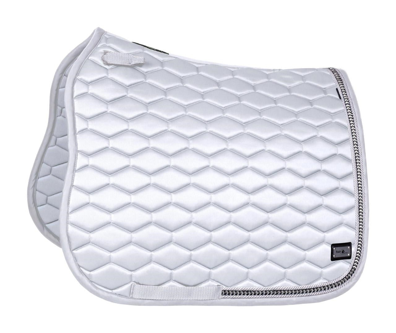 Fair Play White "Hexagon Arrow" Jump & Dressage Saddle Pad - Fair Play - Equiluxe Tack