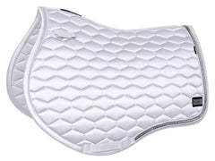 Fair Play White "Hexagon Arrow" Jump & Dressage Saddle Pad - Fair Play - Equiluxe Tack