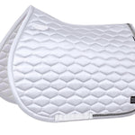 Fair Play White "Hexagon Arrow" Jump & Dressage Saddle Pad - Fair Play - Equiluxe Tack